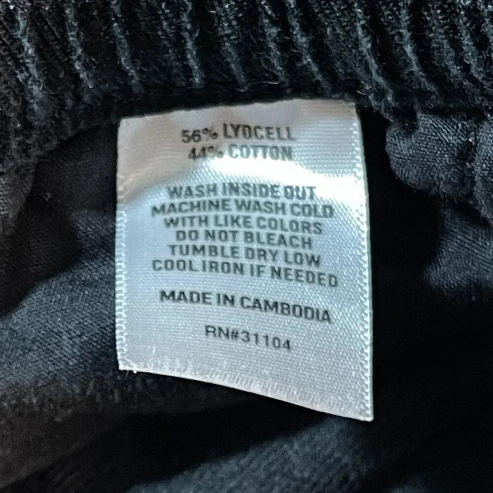 Wonderly Cargo Black L Baggy Pants Zip Fly Stretch‎ Jogger Outdoorsy Lyocell